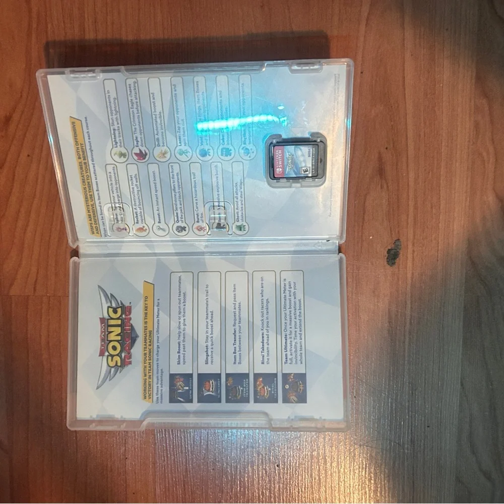 Nintendo Game Case with Blue and Red Artwork